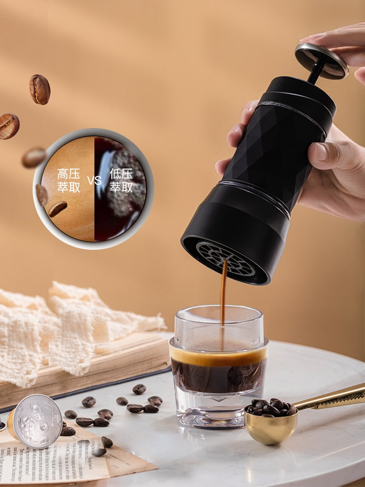 Italian coffee machine portable household small one-hand press manual espresso powder coffe maker espresso maker